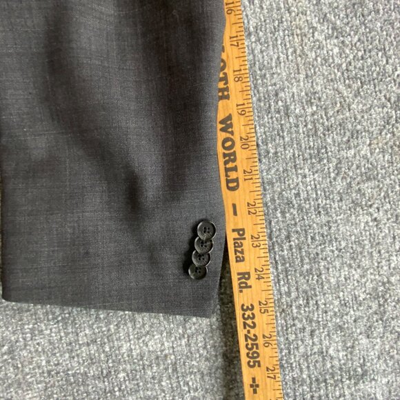 Tommy Hilfiger Blazer Mens 48R Drak Grey Wool-Blend Suit Jacket Sport Coat - Picture 14 of 15